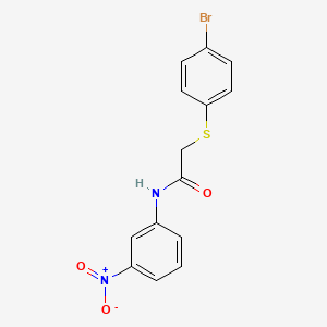 molecular formula C14H11BrN2O3S B2864404 2-[(4-bromophenyl)sulfanyl]-N-(3-nitrophenyl)acetamide CAS No. 331459-57-5
