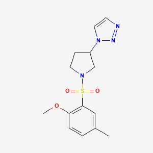 1-(1-((2-methoxy-5-methylphenyl)sulfonyl)pyrrolidin-3-yl)-1H-1,2,3-triazole
