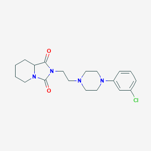2-{2-[4-(3-chlorophenyl)-1-piperazinyl]ethyl}tetrahydroimidazo[1,5-a]pyridine-1,3(2H,5H)-dione