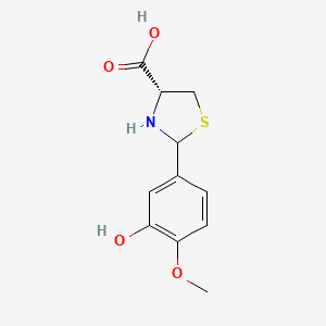 (4R)-2-(3-hydroxy-4-methoxyphenyl)thiazolidine-4-carboxylic acid