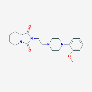 molecular formula C20H28N4O3 B286443 2-[2-[4-(2-甲氧基苯基)-1-哌嗪基]乙基]-6,7,8,8a-四氢-5H-咪唑并[1,5-a]吡啶-1,3-二酮 