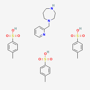 molecular formula C32H41N3O9S3 B2864437 1-(2-吡啶基甲基)-1,4-二氮杂环三(4-甲基苯磺酸酯) CAS No. 1184987-92-5