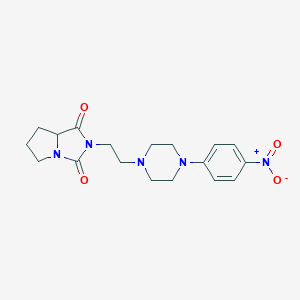 molecular formula C18H23N5O4 B286444 2-[2-(4-{4-nitrophenyl}-1-piperazinyl)ethyl]tetrahydro-1H-pyrrolo[1,2-c]imidazole-1,3(2H)-dione 
