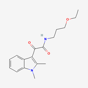 2-(1,2-dimethylindol-3-yl)-N-(3-ethoxypropyl)-2-oxoacetamide