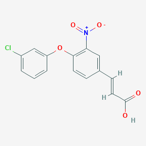 3-[4-(3-Chlorophenoxy)-3-nitrophenyl]acrylic acid