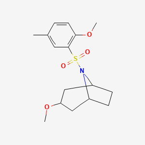 molecular formula C16H23NO4S B2864447 (1R,5S)-3-methoxy-8-((2-methoxy-5-methylphenyl)sulfonyl)-8-azabicyclo[3.2.1]octane CAS No. 2125573-91-1