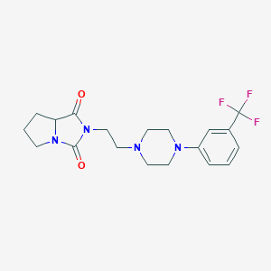 molecular formula C19H23F3N4O2 B286445 2-(2-{4-[3-(trifluoromethyl)phenyl]-1-piperazinyl}ethyl)tetrahydro-1H-pyrrolo[1,2-c]imidazole-1,3(2H)-dione 