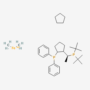 Carbanide;cyclopentane;ditert-butyl-[(1S)-1-(2-diphenylphosphanylcyclopentyl)ethyl]phosphane;iron(2+)