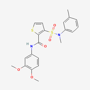 N-(3,4-dimethoxyphenyl)-3-[methyl(3-methylphenyl)sulfamoyl]thiophene-2-carboxamide
