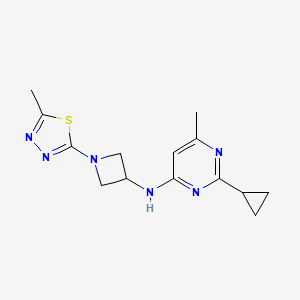 2-Cyclopropyl-6-methyl-N-[1-(5-methyl-1,3,4-thiadiazol-2-yl)azetidin-3-yl]pyrimidin-4-amine
