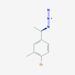 molecular formula C9H10BrN3 B2864471 4-[(1R)-1-Azidoethyl]-1-bromo-2-methylbenzene CAS No. 2225127-02-4