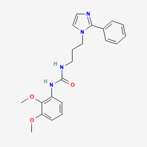 molecular formula C21H24N4O3 B2864476 1-(2,3-dimethoxyphenyl)-3-(3-(2-phenyl-1H-imidazol-1-yl)propyl)urea CAS No. 1421517-59-0