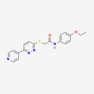 molecular formula C19H18N4O2S B2864483 N-(4-ethoxyphenyl)-2-(6-pyridin-4-ylpyridazin-3-yl)sulfanylacetamide CAS No. 872701-93-4