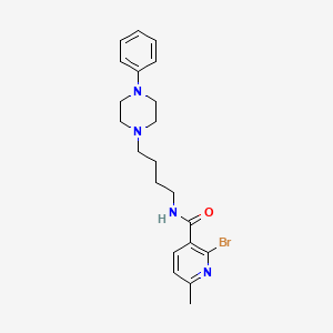 molecular formula C21H27BrN4O B2864498 2-bromo-6-methyl-N-[4-(4-phenylpiperazin-1-yl)butyl]pyridine-3-carboxamide CAS No. 1428092-62-9