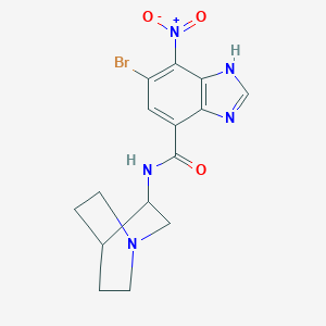 molecular formula C15H16BrN5O3 B286451 N-(1-azabicyclo[2.2.2]octan-3-yl)-6-bromo-7-nitro-1H-benzimidazole-4-carboxamide 