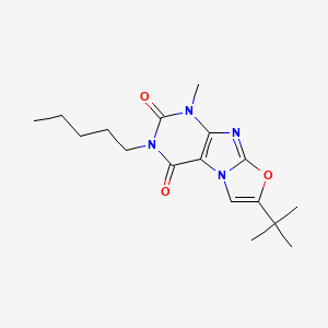 molecular formula C17H24N4O3 B2864511 7-(tert-butyl)-1-methyl-3-pentyloxazolo[2,3-f]purine-2,4(1H,3H)-dione CAS No. 941999-45-7
