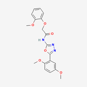 molecular formula C19H19N3O6 B2864515 N-(5-(2,5-dimethoxyphenyl)-1,3,4-oxadiazol-2-yl)-2-(2-methoxyphenoxy)acetamide CAS No. 1105240-14-9