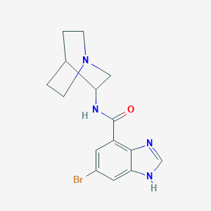 molecular formula C15H17BrN4O B286452 N-(1-azabicyclo[2.2.2]oct-3-yl)-6-bromo-1H-benzimidazole-4-carboxamide 