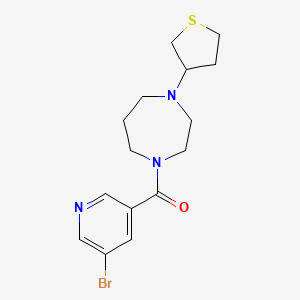 molecular formula C15H20BrN3OS B2864533 (5-溴吡啶-3-基)(4-(四氢噻吩-3-基)-1,4-二氮杂环-1-基)甲酮 CAS No. 2310207-06-6