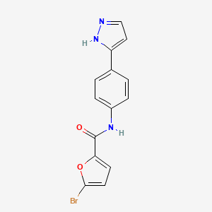 N-(4-(1H-pyrazol-3-yl)phenyl)-5-bromofuran-2-carboxamide