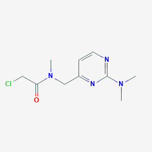 2-Chloro-N-[[2-(dimethylamino)pyrimidin-4-yl]methyl]-N-methylacetamide