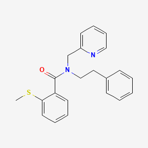 molecular formula C22H22N2OS B2864543 2-(methylthio)-N-phenethyl-N-(pyridin-2-ylmethyl)benzamide CAS No. 1286724-70-6
