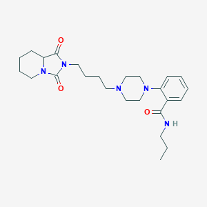 molecular formula C25H37N5O3 B286457 2-{4-[4-(1,3-dioxohexahydroimidazo[1,5-a]pyridin-2(3H)-yl)butyl]-1-piperazinyl}-N-propylbenzamide 