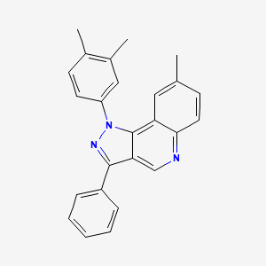 molecular formula C25H21N3 B2864574 1-(3,4-二甲基苯基)-8-甲基-3-苯基-1H-吡唑并[4,3-c]喹啉 CAS No. 901263-87-4
