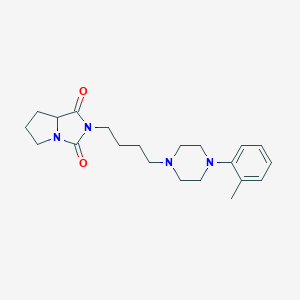 molecular formula C21H30N4O2 B286458 3-[4-[4-(2-Methylphenyl)piperazino]butyl]-1,3-diazabicyclo[3.3.0]octane-2,4-dione 