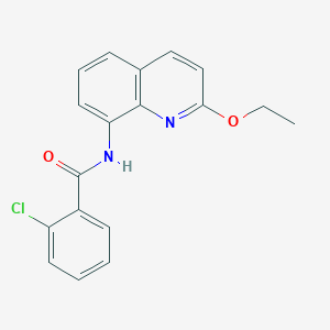 molecular formula C18H15ClN2O2 B2864584 2-chloro-N-(2-ethoxyquinolin-8-yl)benzamide CAS No. 1251559-40-6