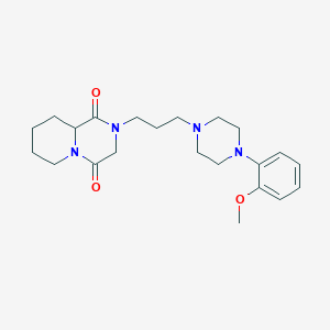 molecular formula C22H32N4O3 B286460 2-{3-[4-(2-methoxyphenyl)-1-piperazinyl]propyl}tetrahydro-2H-pyrido[1,2-a]pyrazine-1,4(3H,6H)-dione 