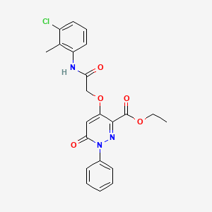 Ethyl 4-(2-((3-chloro-2-methylphenyl)amino)-2-oxoethoxy)-6-oxo-1-phenyl-1,6-dihydropyridazine-3-carboxylate