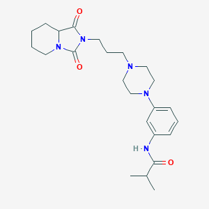 molecular formula C24H35N5O3 B286461 N-(3-{4-[3-(1,3-dioxohexahydroimidazo[1,5-a]pyridin-2(3H)-yl)propyl]-1-piperazinyl}phenyl)-2-methylpropanamide 