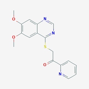 2-((6,7-Dimethoxyquinazolin-4-yl)thio)-1-(pyridin-2-yl)ethanone