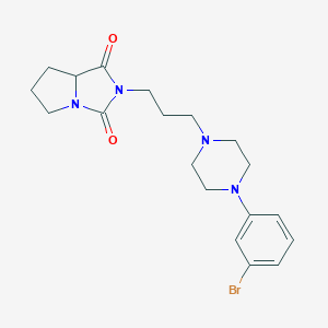 molecular formula C19H25BrN4O2 B286463 2-{3-[4-(3-bromophenyl)-1-piperazinyl]propyl}tetrahydro-1H-pyrrolo[1,2-c]imidazole-1,3(2H)-dione 