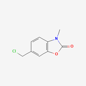 molecular formula C9H8ClNO2 B2864634 6-(Chloromethyl)-3-methyl-1,3-benzoxazol-2-one CAS No. 207552-70-3