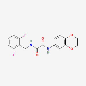 molecular formula C17H14F2N2O4 B2864638 N1-(2,6-difluorobenzyl)-N2-(2,3-dihydrobenzo[b][1,4]dioxin-6-yl)oxalamide CAS No. 941962-70-5