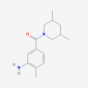 molecular formula C15H22N2O B2864639 5-(3,5-二甲基哌啶-1-羰基)-2-甲基苯胺 CAS No. 954274-68-1