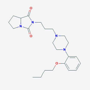 molecular formula C23H34N4O3 B286464 2-{3-[4-(2-butoxyphenyl)-1-piperazinyl]propyl}tetrahydro-1H-pyrrolo[1,2-c]imidazole-1,3(2H)-dione 