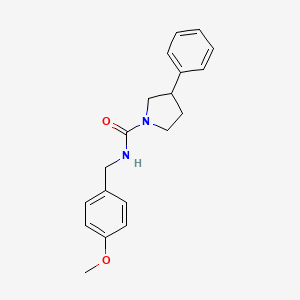 molecular formula C19H22N2O2 B2864643 N-(4-甲氧基苄基)-3-苯基吡咯烷-1-甲酰胺 CAS No. 1208774-47-3