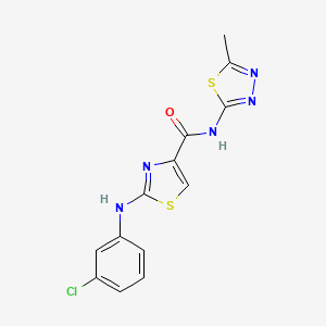 2-((3-chlorophenyl)amino)-N-(5-methyl-1,3,4-thiadiazol-2-yl)thiazole-4-carboxamide