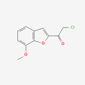 molecular formula C11H9ClO3 B2864653 2-氯-1-(7-甲氧基-1-苯并呋喃-2-基)乙酮 CAS No. 1500046-78-5