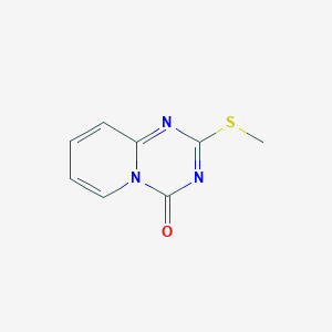 molecular formula C8H7N3OS B2864654 2-(Methylsulfanyl)-4H-pyrido[1,2-a](1,3,5)triazin-4-one CAS No. 303145-10-0
