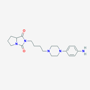 molecular formula C20H29N5O2 B286466 2-{4-[4-(4-aminophenyl)-1-piperazinyl]butyl}tetrahydro-1H-pyrrolo[1,2-c]imidazole-1,3(2H)-dione 