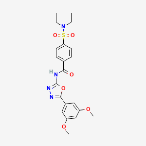 4-(diethylsulfamoyl)-N-[5-(3,5-dimethoxyphenyl)-1,3,4-oxadiazol-2-yl]benzamide