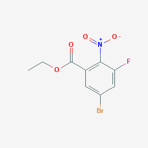 molecular formula C9H7BrFNO4 B2864665 Ethyl 5-bromo-3-fluoro-2-nitrobenzoate CAS No. 1805503-77-8