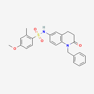molecular formula C24H24N2O4S B2864668 N-(1-benzyl-2-oxo-1,2,3,4-tetrahydroquinolin-6-yl)-4-methoxy-2-methylbenzenesulfonamide CAS No. 955769-46-7