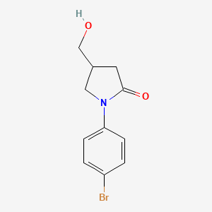 molecular formula C11H12BrNO2 B2864669 1-(4-Bromophenyl)-4-(hydroxymethyl)pyrrolidin-2-one CAS No. 133749-56-1