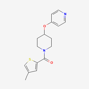 molecular formula C16H18N2O2S B2864672 (4-Methylthiophen-2-yl)(4-(pyridin-4-yloxy)piperidin-1-yl)methanone CAS No. 2034329-09-2