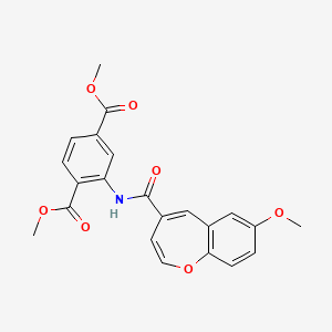 Dimethyl 2-(7-methoxybenzo[b]oxepine-4-carboxamido)terephthalate